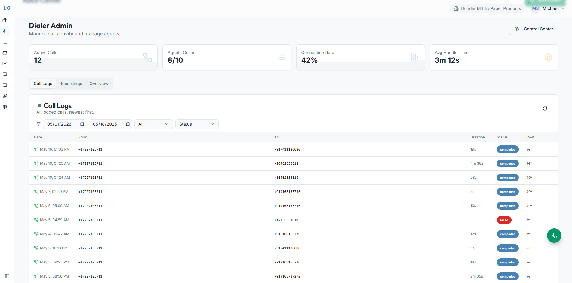 Leadcues autodialer call queue
