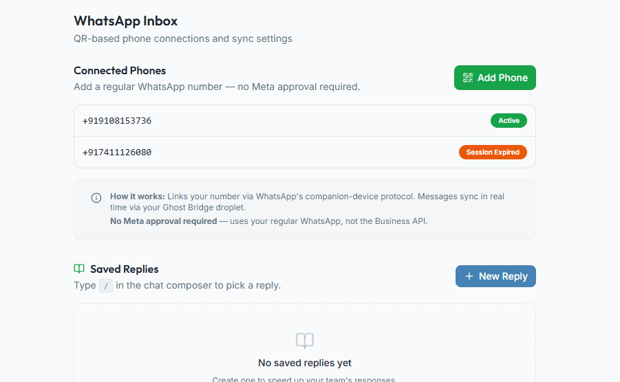 Leadcues WhatsApp conversation with CRM context